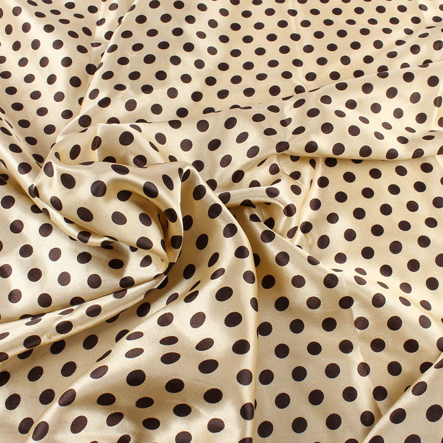 10mm polka dot printed Satin fabric Dress Linings Making 150cm wide by meter