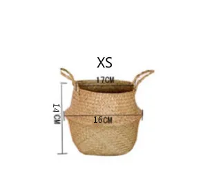 Algen-Weidenkorb, Rattan, hängender Blumentopf, Aufbewahrung von schmutzigen Kleidung, WF1015: Grün