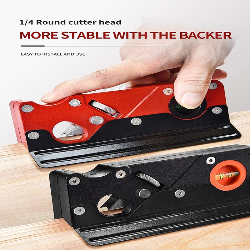 45 Degree Bevel Cutter Head Woodworking Blade Edge Corner Hand Plane with 6pcs Blades Manual Planer Chamfering Trimming Tool