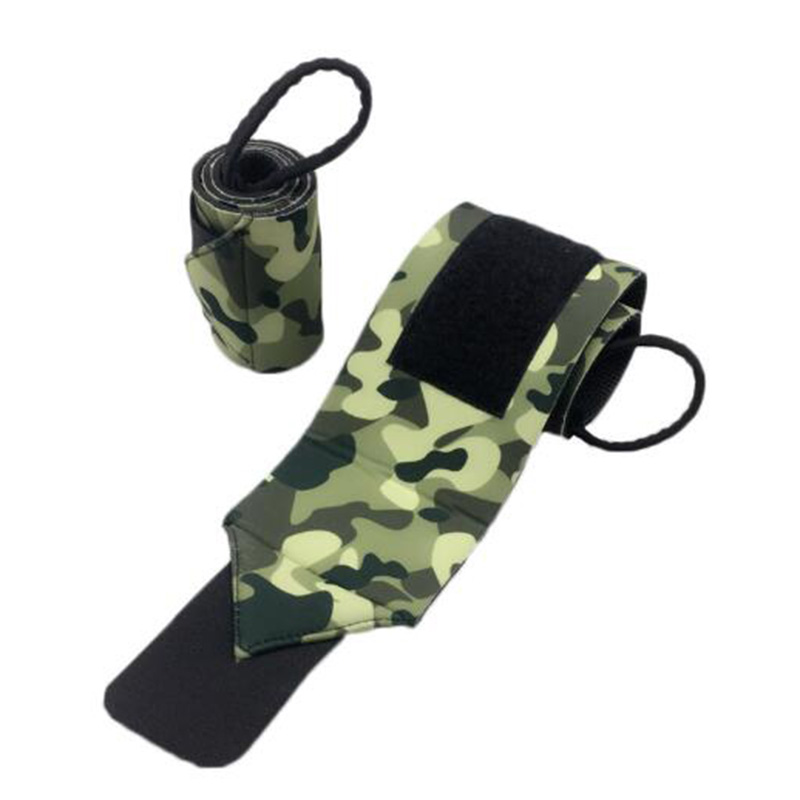 1pc 53*8cm camuflaje de neopreno deporte muñeca cinta para CrossFit envolturas de muñeca apoyo gimnasio levantamiento de pesas VENDA DE LA MANO