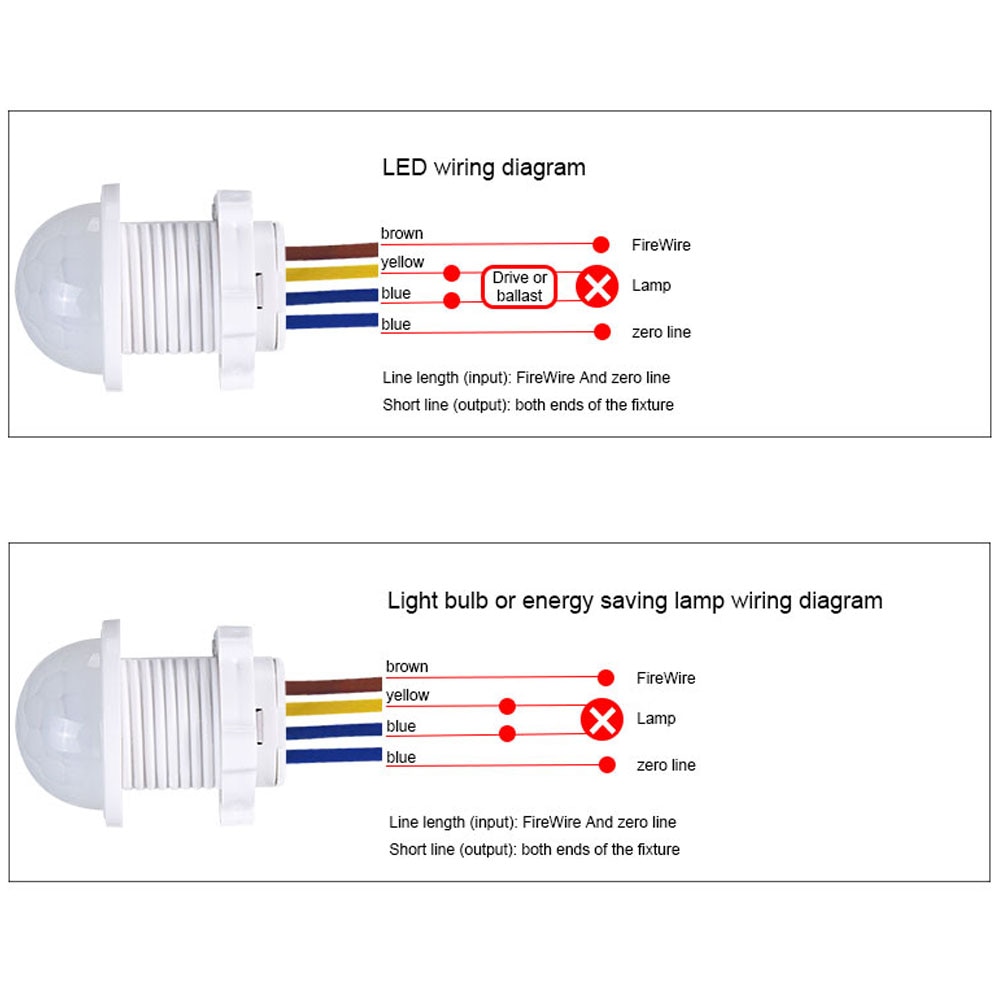 PIR Sensor Mini Closet Detector Smart Switch 110V 220V LED PIR Infrared Motion Sensor Detection Automatic Sensor Light Switch