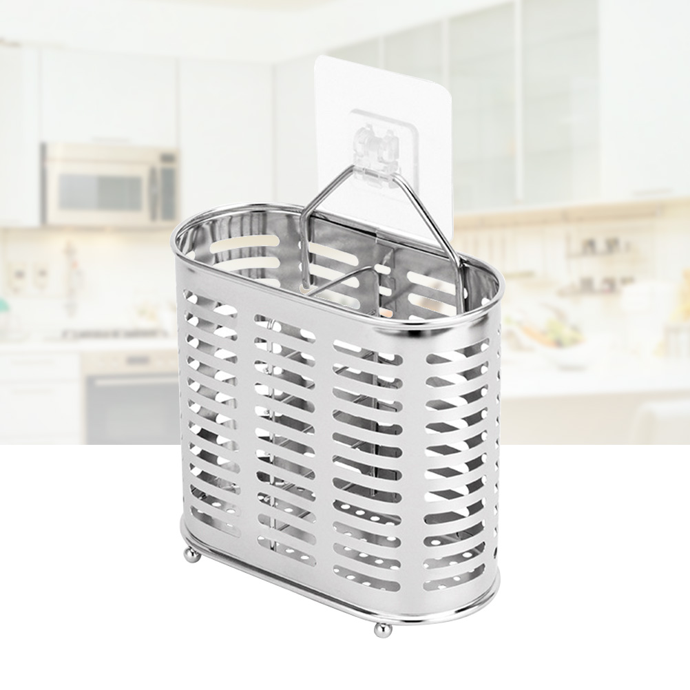 Stainless Steel Chopstick Holder Utensil Organizer Cooking Tool Storage Rack Lightweight Polished Drain Holes Multi