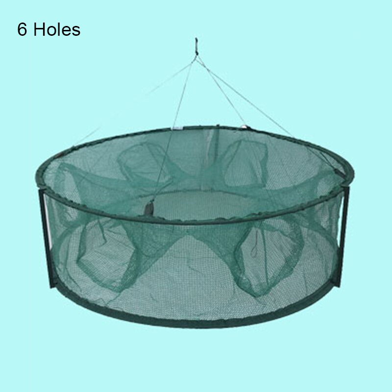 Automatische Visnet Val Kooi Ronde Vorm Opening Voor Krabben Rivierkreeft Kreeft: 6 holes