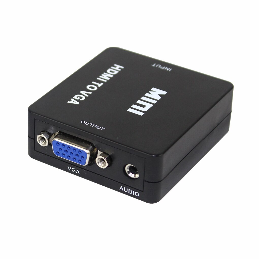 Portable HD 1080P MINI HDMI to VGA Converter With Audio VGA2HDMI Video Box Adapter For Computer HDTV Projector For Xbox DVD PS3