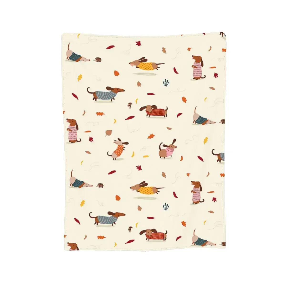 Couverture douce et chaude pour chien teckel, jeté de glouton pour lit, salon, pique-nique, voyage, canapé à la maison