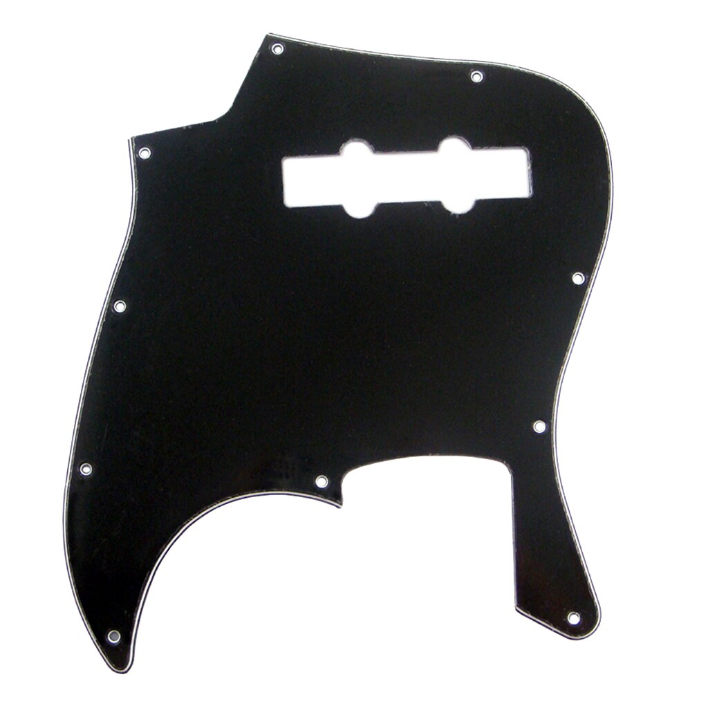 3Ply Jazz Bass Pick Guard Scratch Plate 10 Hole Replacements Parts Black