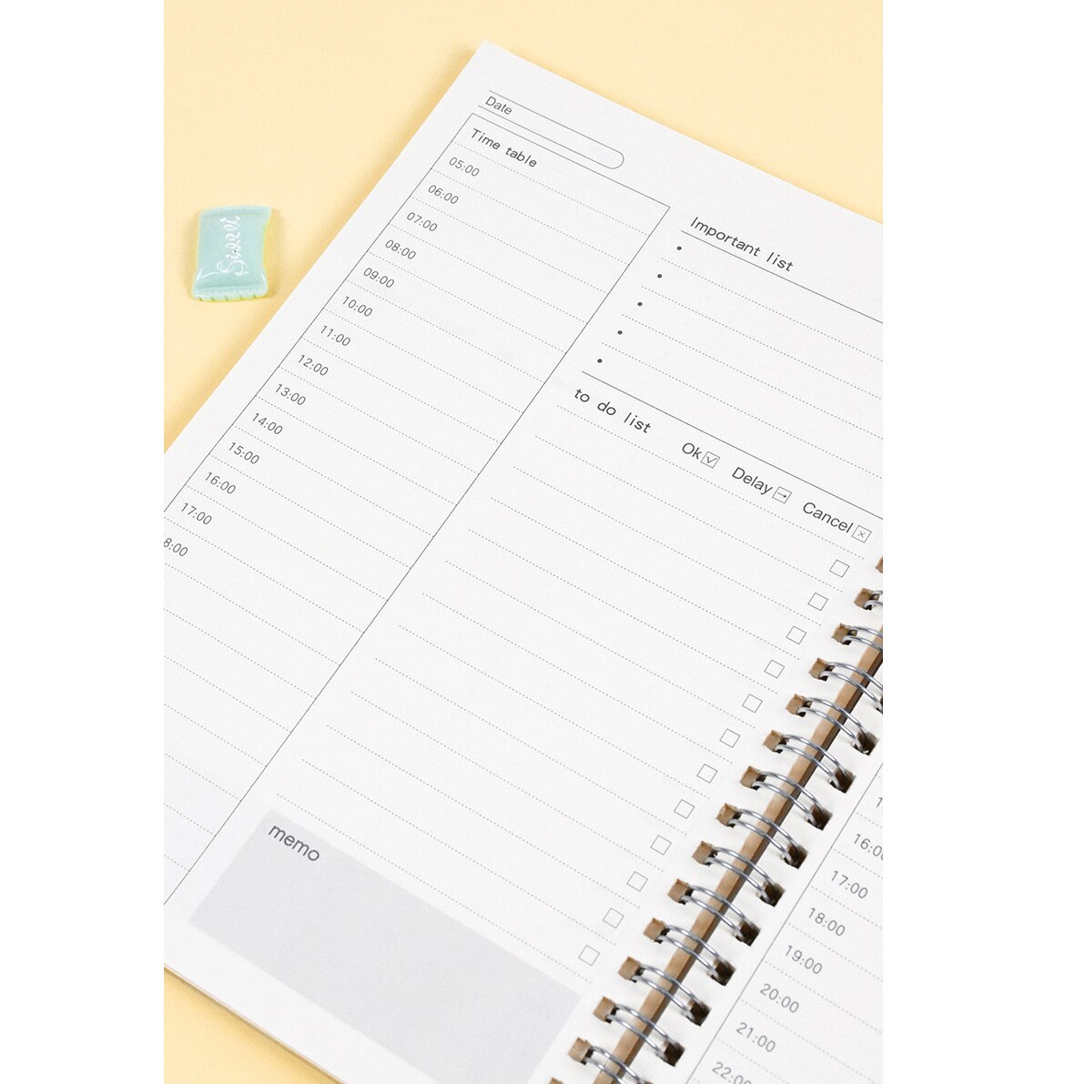 Notebooks Agenda Daily Weekly Monthly Plan Spiral Organizer A5 Note Books Monthly Transparent Schedule Agenda Planner: Daily Plan Notebook