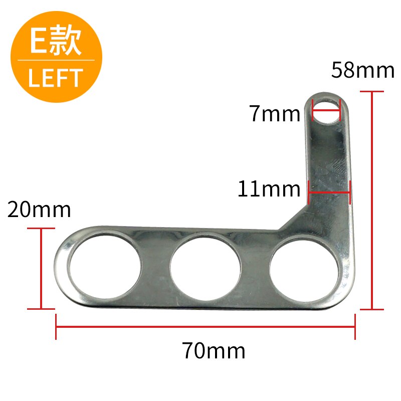 12V Stainless Steel LED Motorcycle Switch ON-OFF Handlebar Adjustable Mount Waterproof Switches Button Fog Light Warning Light: Model E(Left)