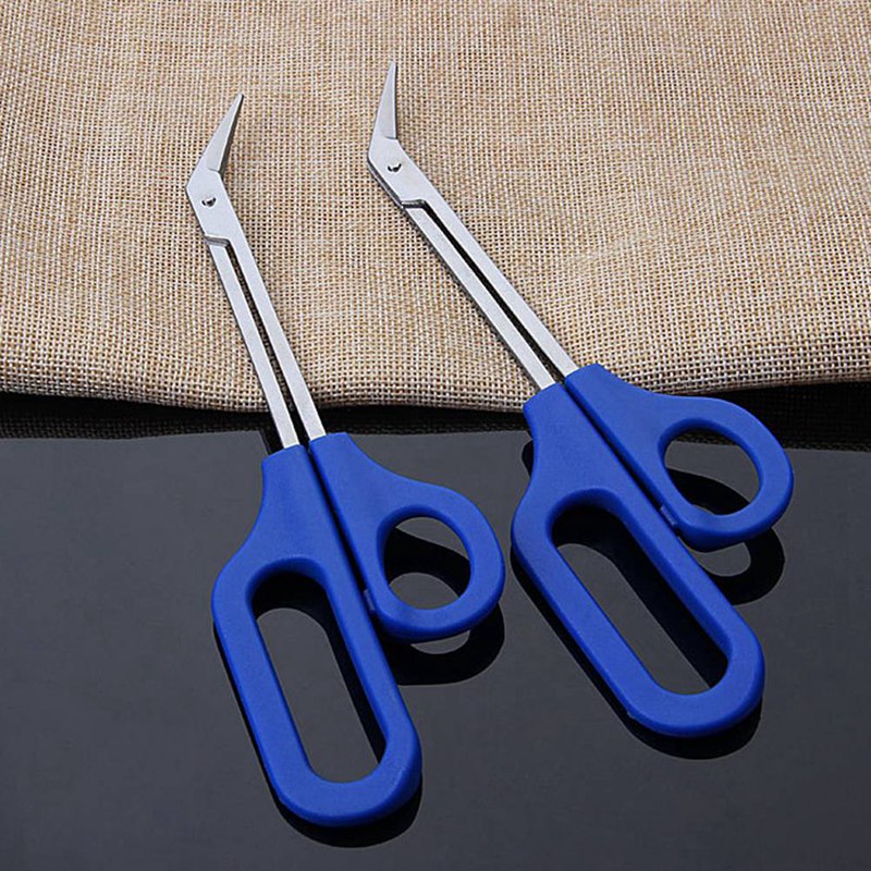 1pc Blue Cutting Clipper Cutter Easy Grip Long Toe Nail Toenail Scissor Manicure Tool