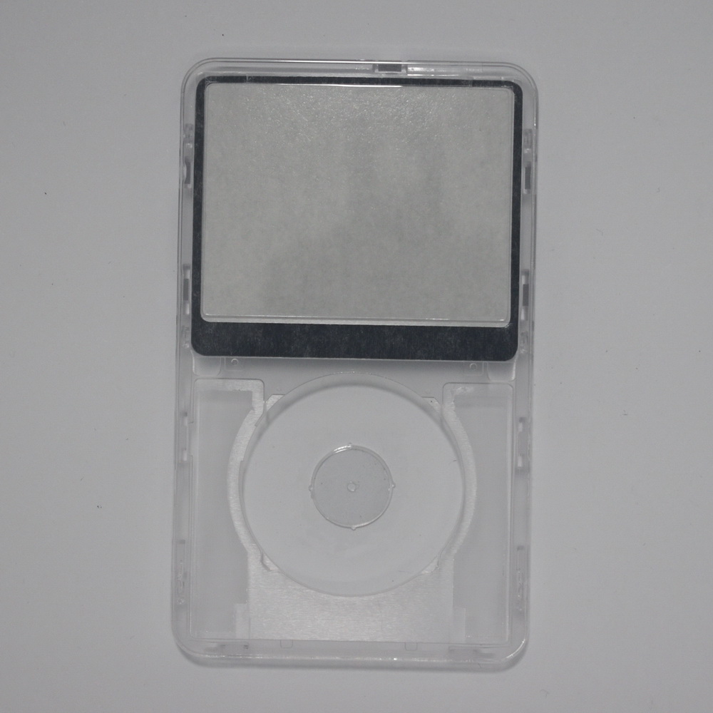 Pour iPod 5ème vidéo rouge noir blanc jaune violet bleu Transparent couverture avant avec bouton: Clair