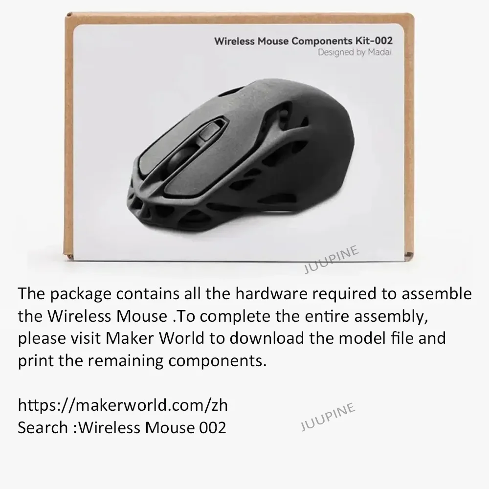 Für BambuLab 3D druck DIY Kreative Modell Computer Drahtlose Maus ladegerät Motor LEDLight Hardware Uhr 3D Drucker Teil: 1,5mm / Rot