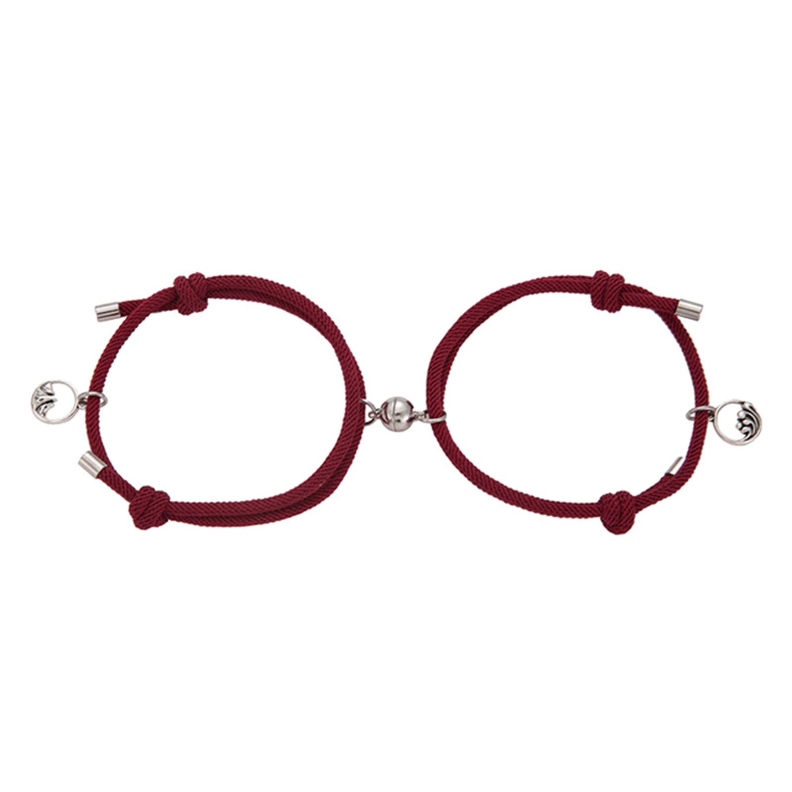 Ein Paar Liebhaber Passenden Armbinde Geflochtene Magnetische Abstand Armbinde für Frauen und Männer, Größe ist geeignet für sterben meisten menschen: 5