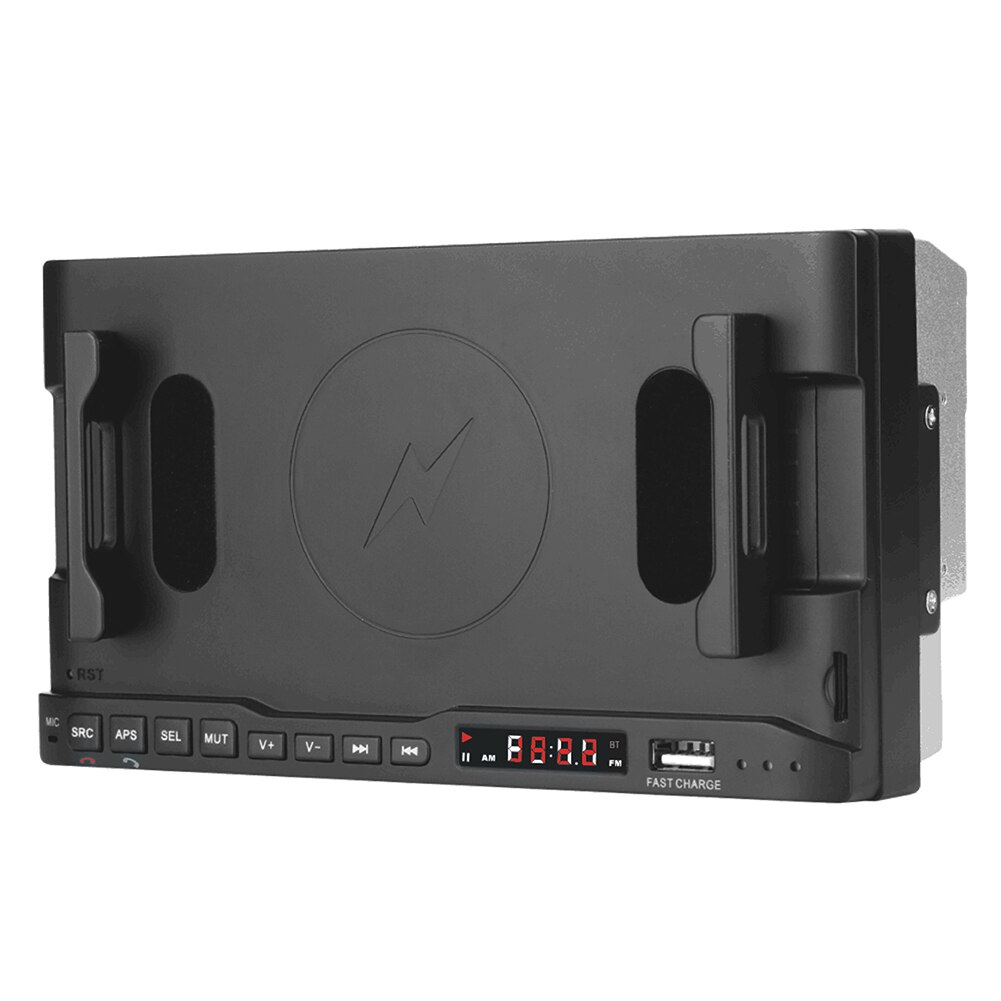 Double 2 DIN AM FM Car Radio Bluetooth MP3 Player + Phone Charging Holder 15W Wireless USB Fast Charger With Multiple protection