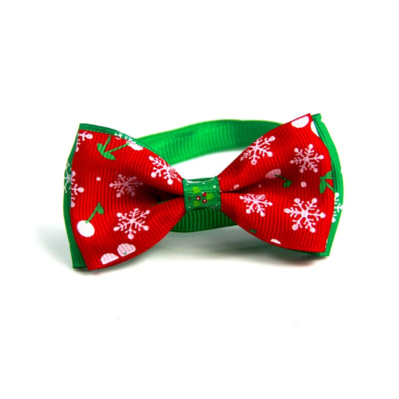 Nœud papillon chien et vert du nouvel an, nœud papillon de série de noël pour chien et animal de compagnie, collier de bijoux fait à la main pour chat et chien: C