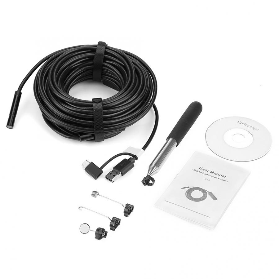 2.0 megapixel endoskop 15m 6 led usb 2.0 vattentätt endoskop boreskop orminspektionskamera endoskopkamera