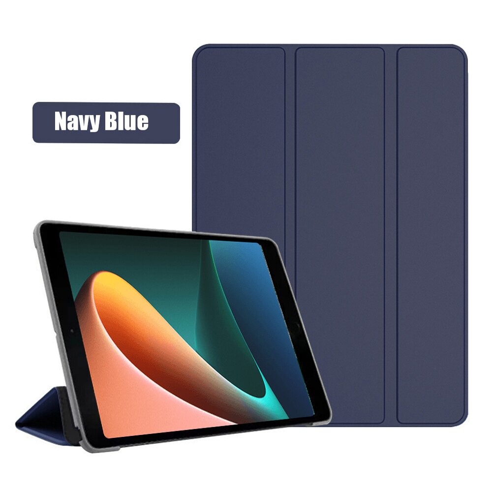 Dla Xiaomi Mi Pad 5 Pro 11.5 Case Ultra cienka magnetyczna inteligentna obudowa dla MiPad 5 Pro 2021 Tablet 11 Cal mipad5 z funkcją automatycznego budzenia: Navy Blue / Mi Pad 5