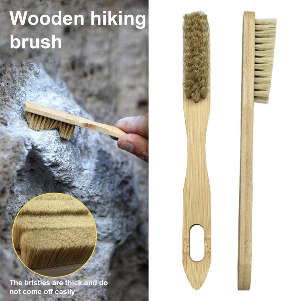 Brosse d'escalade à poils souples, épurateur d'escalade, brosse d'escalade en bois Durable avec poignée ergonomique épaisse pour l'intérieur