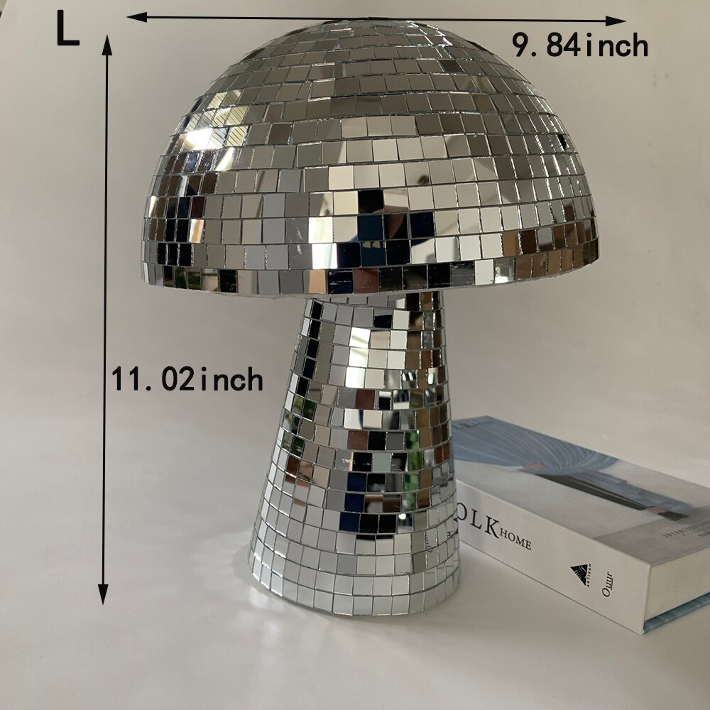 Disco Champignon Boule Champignon Rétro Boule Disco Mur Fenêtre Décoration De Bureau Enterrement De Vie De Jeune Fille, Fête D&#39;anniversaire, Douche Nuptiale: 1 Pcs L