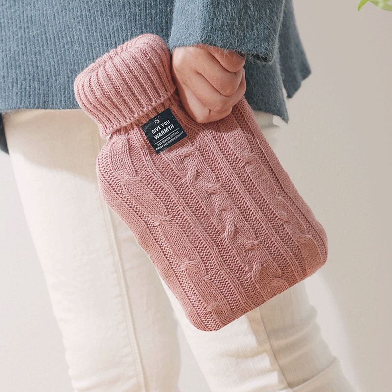 Borsa vintage arancione lavorata a maglia con manici (Nuovo (secondo la