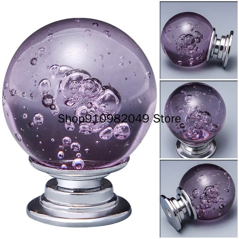 10 pcs Unique Color Crystal Pull Handle Rose Gold Cabinet Drawer Door Knob Crystal Handle