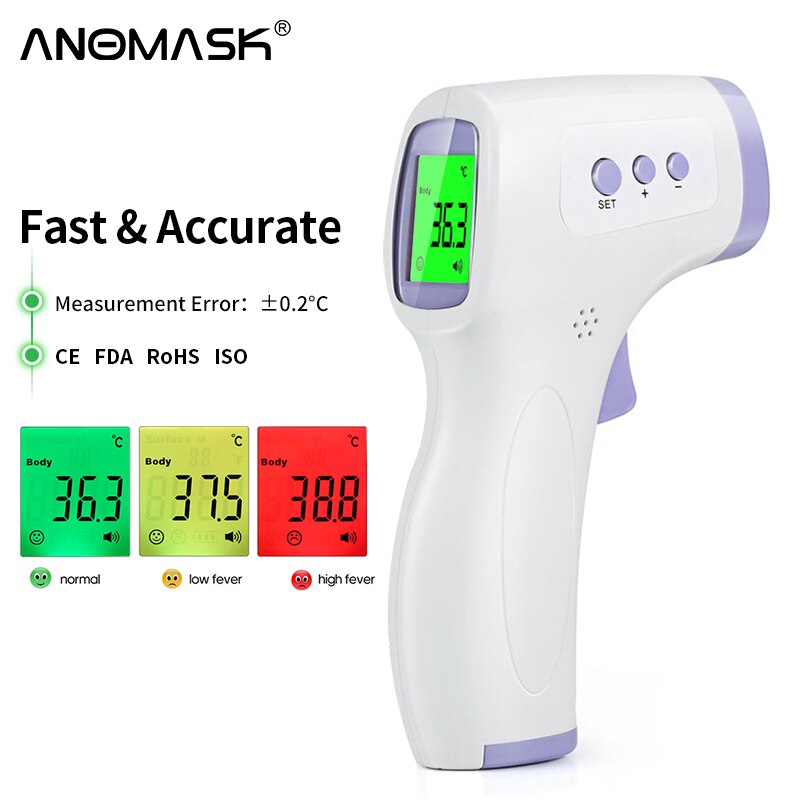 Non-contact Infrared Temperature Sensor, Forehead Thermometer, Smart Sensor, Automatic Body Temperature Read LED Display Digital