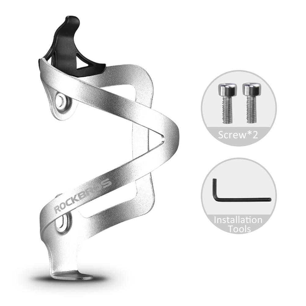 Fietsen Bidonhouder Fiets Bekerhouder Aluminium Een stuk Mountainbike Water Bekerhouder Rijden Accessoires Eenzijdige: Silver