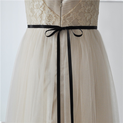 Cinto de cristal e pérolas para casamento, elegante, faixa de cristal para meninas, cinto fino para vestido de festa de tarde: black ribbon