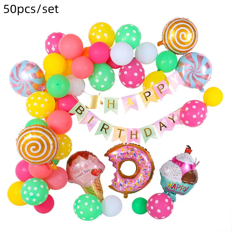 Donuts Dinner Plates Party Supplies Tableware Napkins Tablecloth Balloons Donut Grow Up Birthday Party Baby Shower Decorations