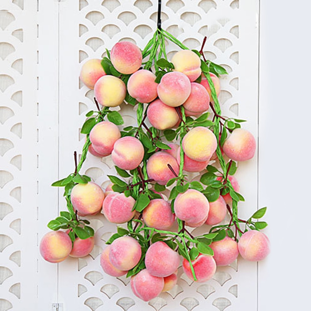 Décoration artificielle en Fruits citron banane pêche | Orange mangue grenade pour maison Restaurant jardin Simulation de plantes