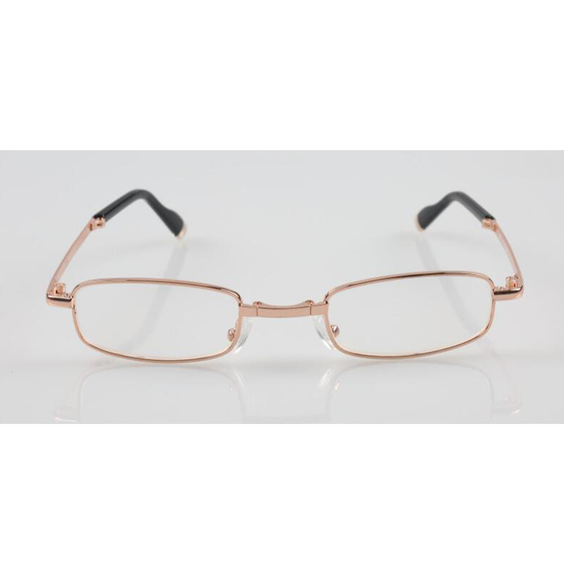 Draagbare Opvouwbare Verziend Bril Voor Mannen En Vrouwen Leesbril Metalen Frame Dioptrie +1.0 Tot +4.0