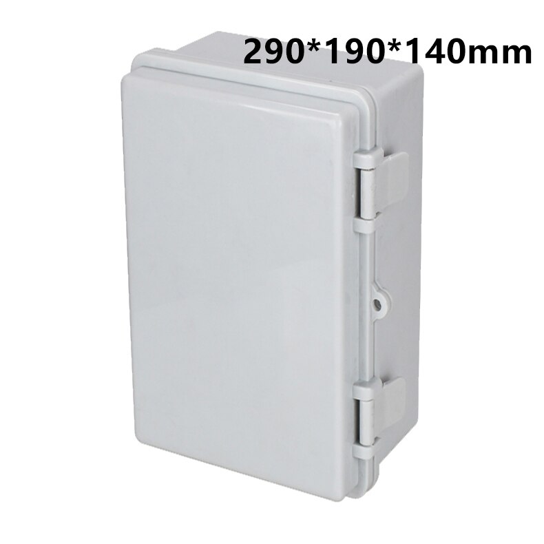 ABS Waterproof Plastic Enclosure With Hasp Electrical Distribution Box Electrical Junction Box Outdoor Sealed Switch Power Case: 290-190-140-N