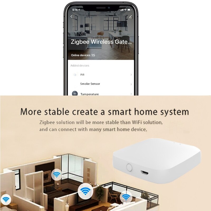 Smart Wireless Hub Gateway WIFI Multi-function Linkage Device Home Improvement Intelligent System Remote Control Networking