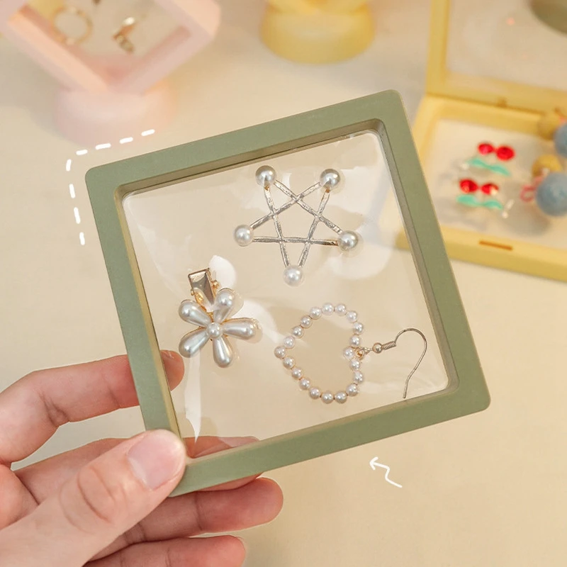 3d Floating Picture Frame Shadow Box Display Film Pendant Storage Box PE Film Jewelry Display Stand Transparent Packaging Box