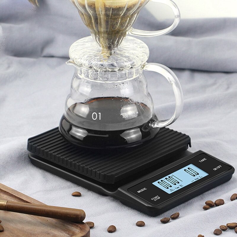 Electronic Scale Lcd Press Screen USB Charging Bar Scale Timing Kitchen Scale Hand Coffee Electronic Scale