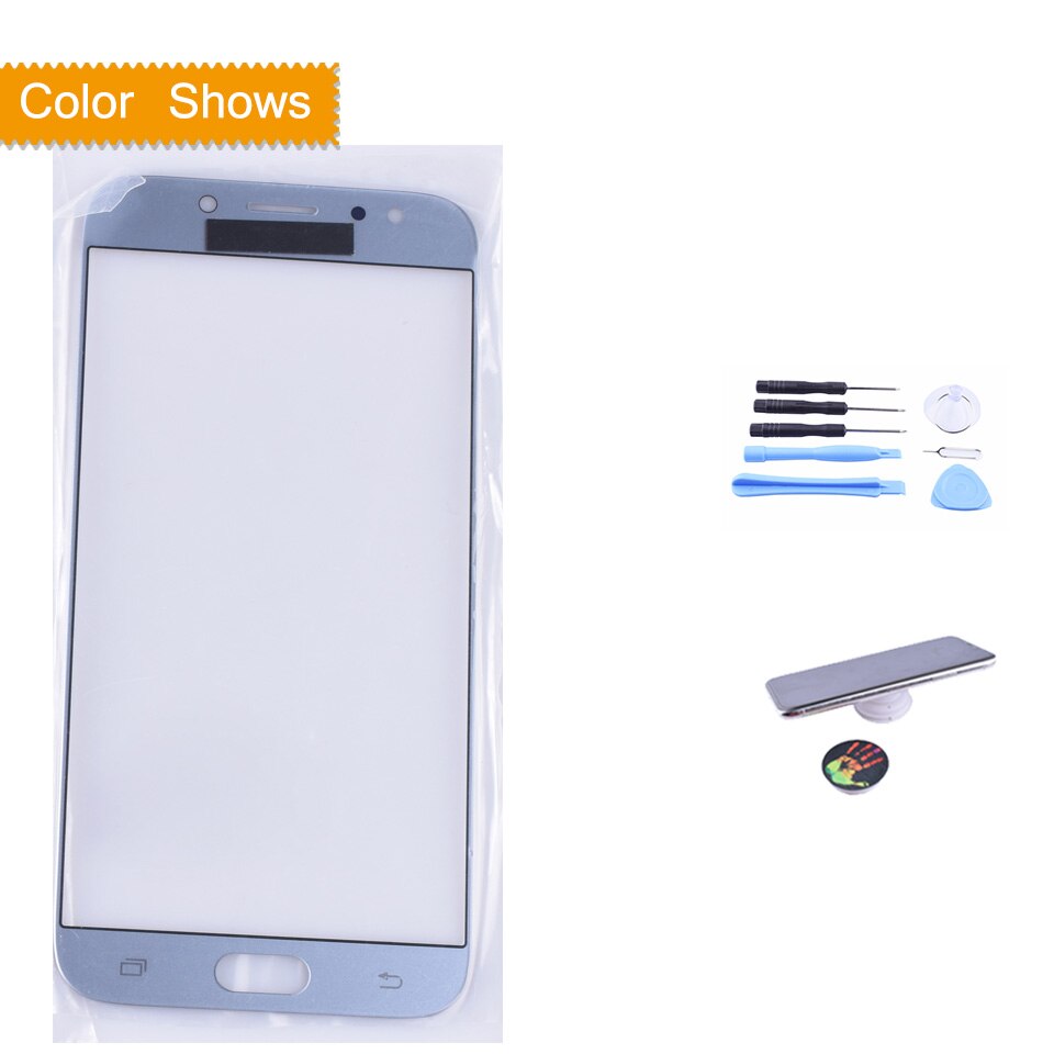 For Samsung Galaxy J7 Pro J730 J730F SM-J730F SM-J730G/DS Touch Screen Front Glass Panel TouchScreen LCD Outer Lens j7: blue with gift