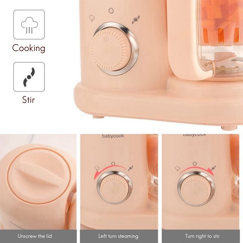 Baby Food Maker,Multi-Function Steamer Grinder Blender Mills Machine Auto Grinding Food Processor for Baby EU Plug