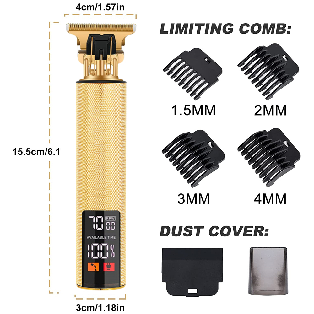 Barbero eléctrico T9 para mujer cortadora de pelo para hombre LCD recargable maquina afeitar hombre Retro afeitadora electrica cortar maquinilla cortapelos maquinas barberia