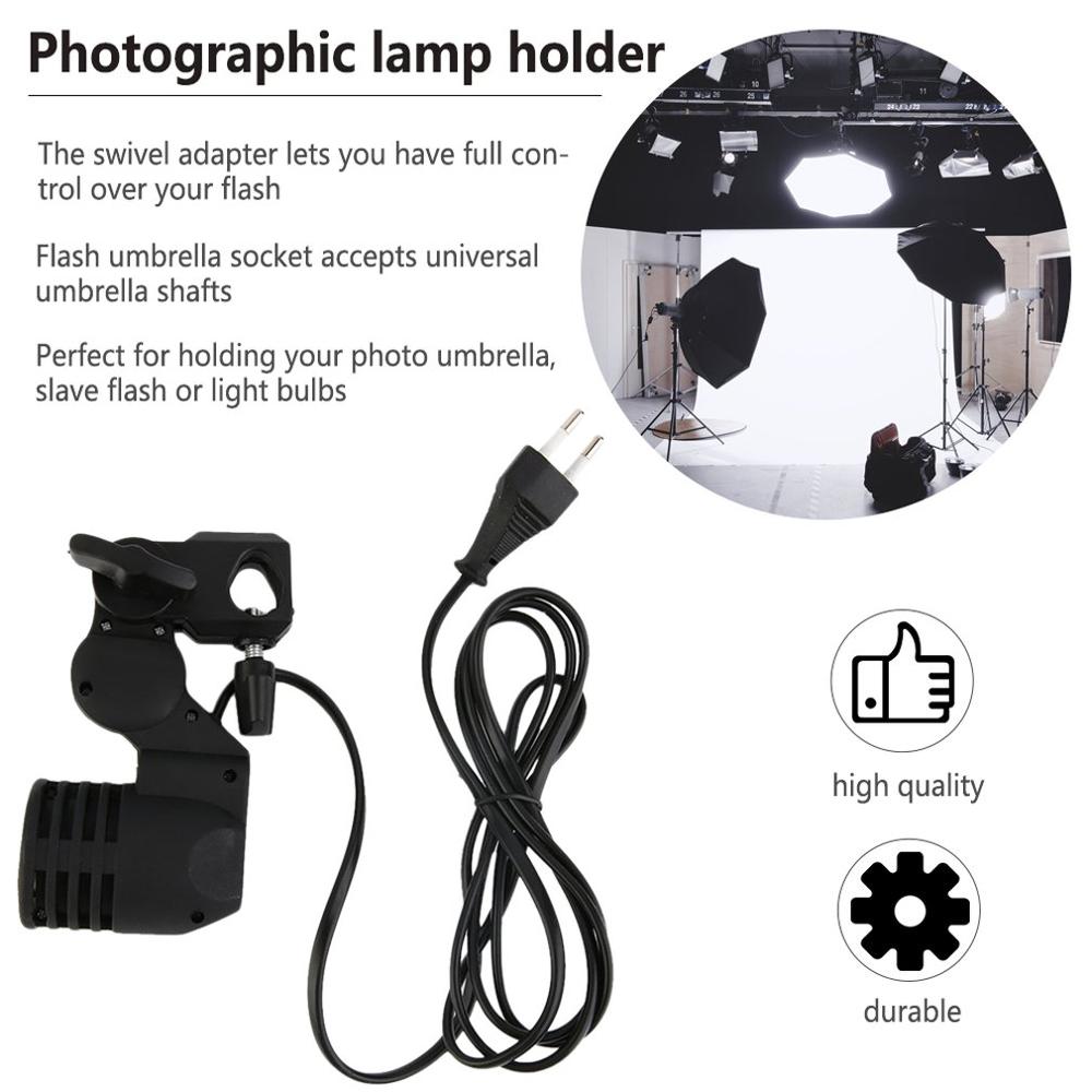 Lamp Holder E27 Socket Flash Umbrella Bracket Photo Lighting Bulb Holder For Photography Studio Accessories EU