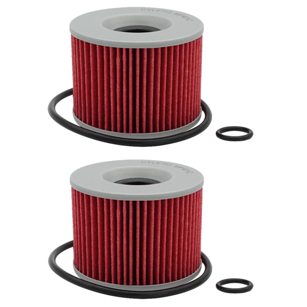 Filtro de aceite para KAWASAKI Z400 Z400F 1983-1985 Z440 Z 440 1980-1985 Z500 Z 500 1979-1981 Z550 Z 550, 1979-1983: 2pcs-red