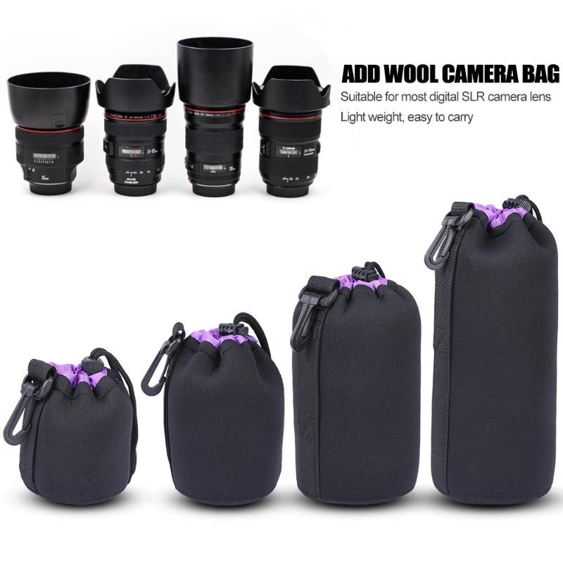 3 farbe Kamera Objektiv Tasche Tasche Neopren Wasserdichte Soft Video Kamera Objektiv Tasche Tasche Volle Größe S M L XL Kamera Objektiv Protector