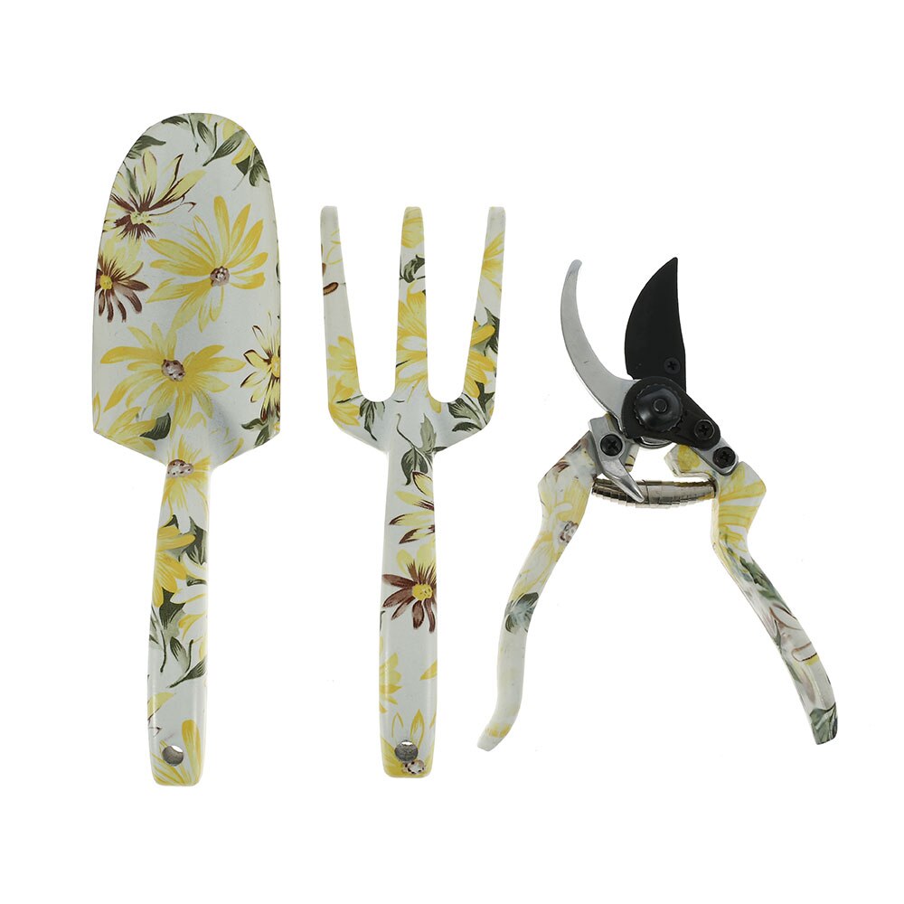 3PCs/Set Three-piece Shovel Rake Planting Tools Combination Home Gardening Tool Set Balcony Home-grown Mini Digging Suits