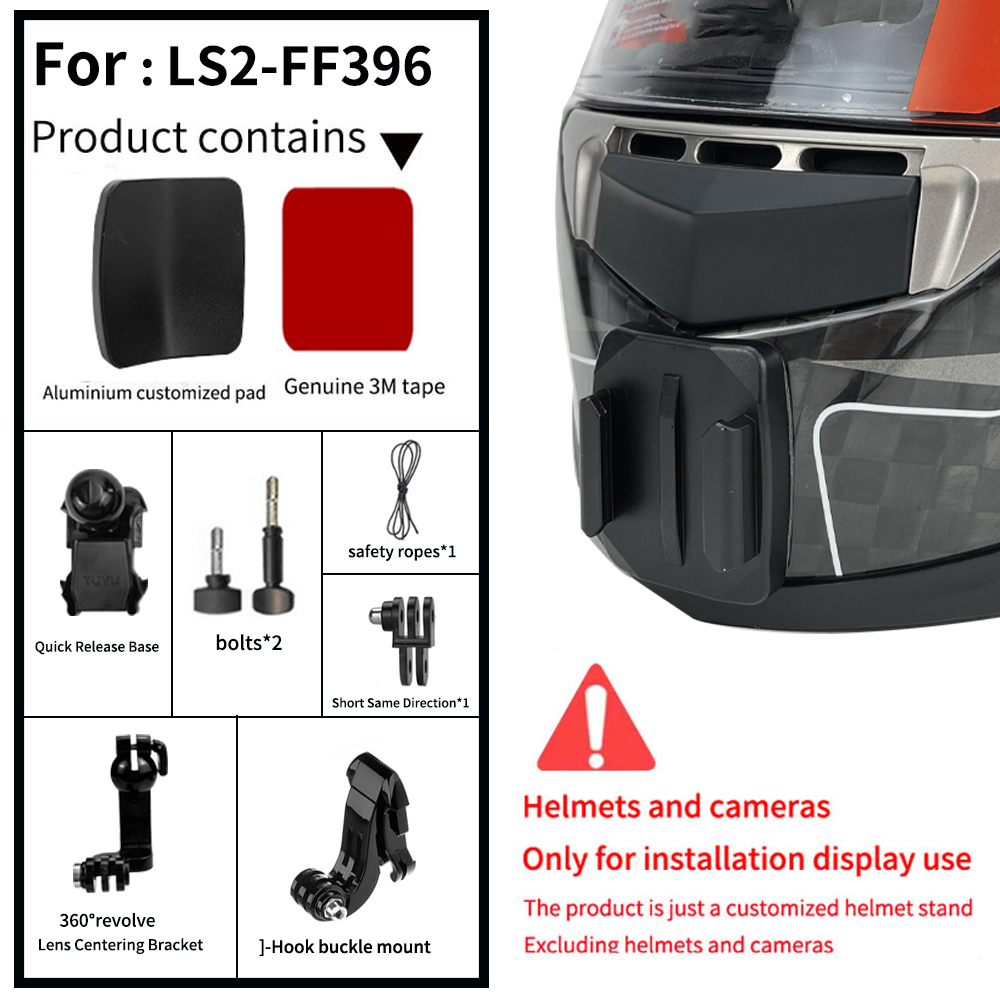 LS2-Helm, maßgeschneidert, MX701 436 FF370 352 800 801 802 805 811 903, Kinnhalterung für GoPro Hero10 Insta360 X2 3 DJI-Zubehör: Navy Blau