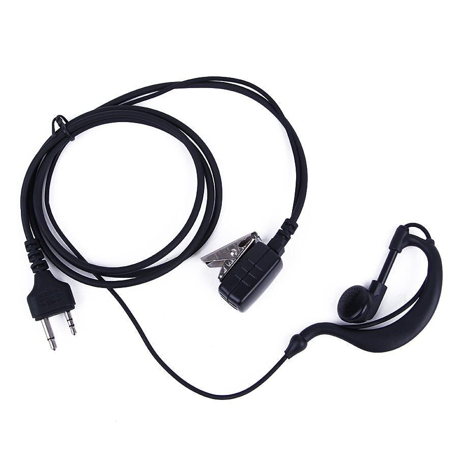 For MIDLAND Walkie Talkie G6/G7/G8/G9 2 Pin PTT Earpiece Earphone Ear Hook MIC GXT550 GXT650 LXT80, LXT110, LXT112 CB Radio