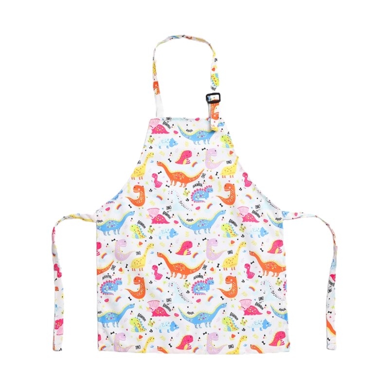 Delantal de algodón ajustable para niños y niñas, delantales bonitos para artistas, Chef, cocina para hornear, para Padres: F