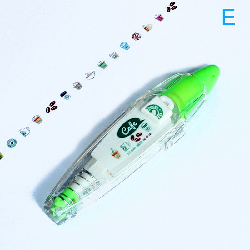 Cartoon Floral Sticker Tape Pen Funny Kids Stationery Notebook Diary Decoration Tapes Label Sticker Paper Decor for Kids 66CY: E