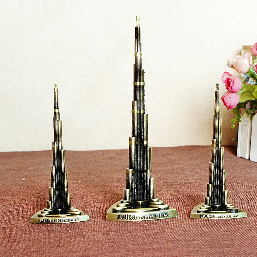 Burj khalifa dubai världens högsta byggnadsarkitektur modell dekoration 13/18cm