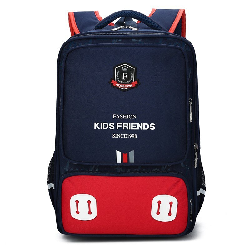 children orthopedic backpack for teen boys girls school bag British style school backpacks Large capacity nylon school bags: red