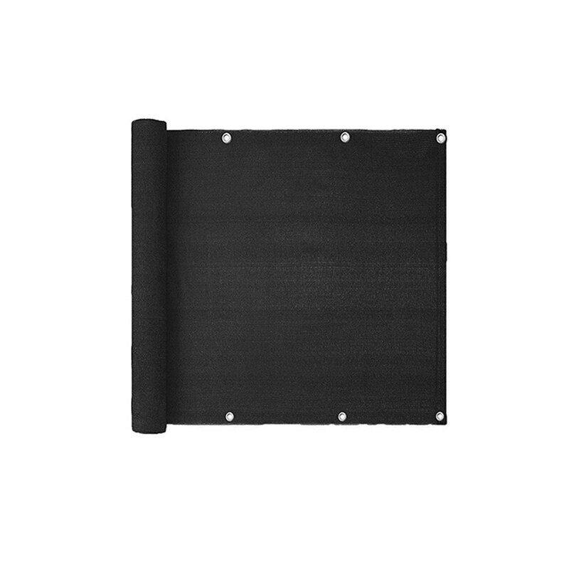 Balcony Safety Net Home Privacy Shade Sail Garden PE Buckle Sunscreen Net Gray Black Color: Black