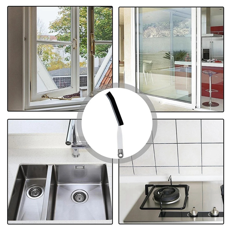 DoingsMultifunctional Long Crevice Brush,Hard Bristle Cleaning Brush, Bathroom, Floor Crack, Toilet No Dead Corner Brush