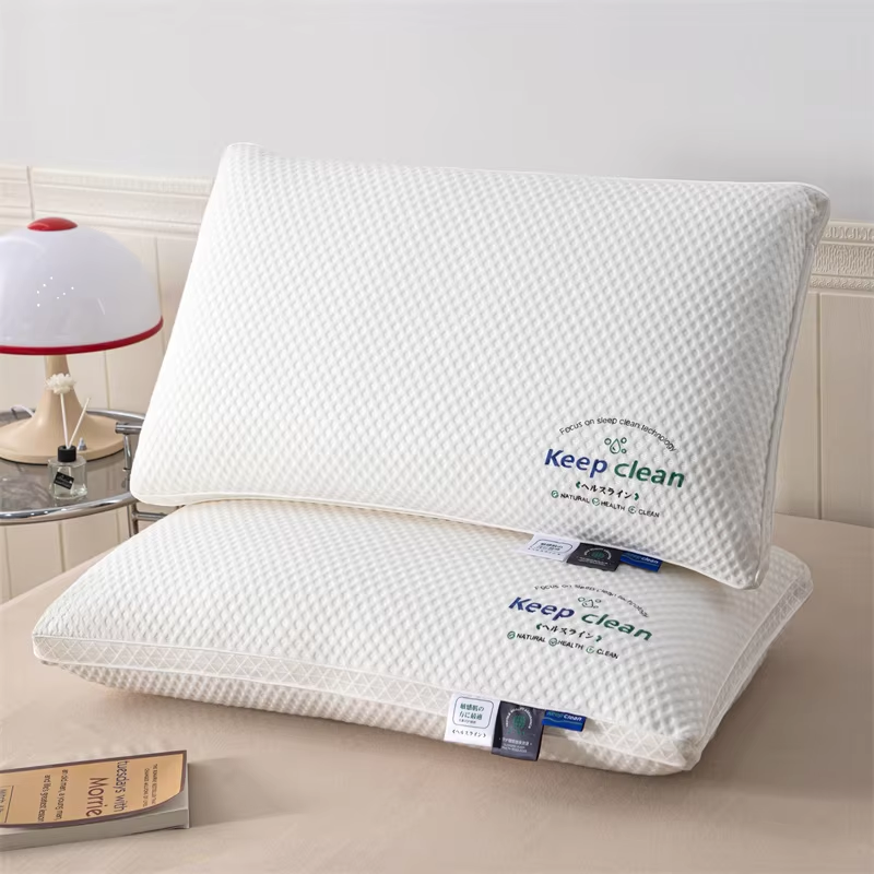 Memory foam bed pillow, pillow for side sleepers, pillow for neck pain relief, washable removable cover, soft, white